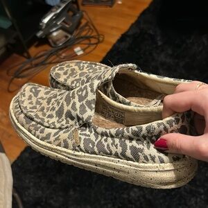 Casual Leopard Print Slip-On Hey Dude Shoes